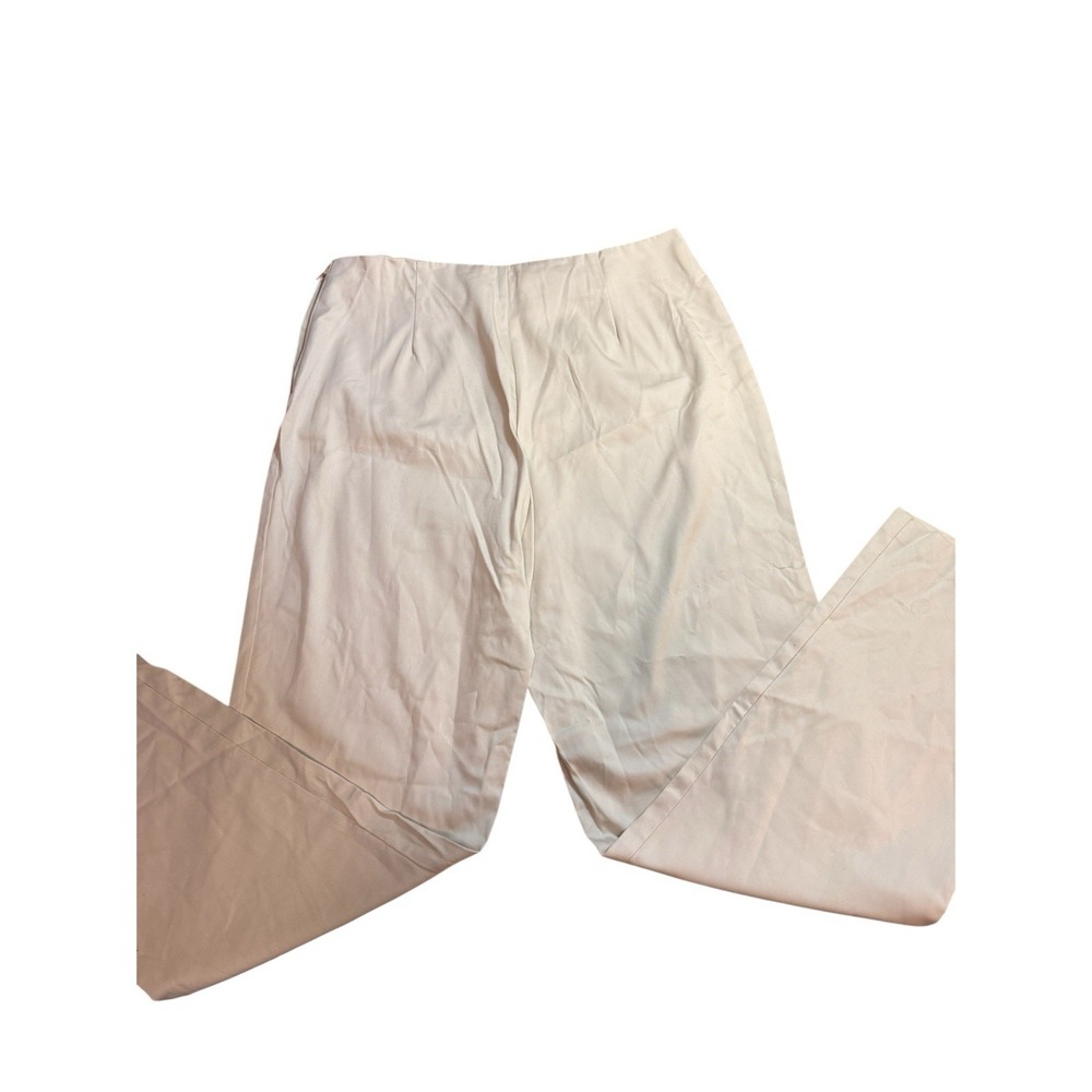 Vintage Hillary Blake New York White Trousers Made In USA Size 14EUC Office Wear